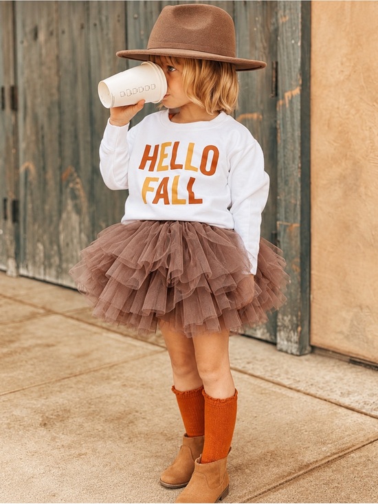 Other - Brown Childhood Girls 6 Layer Tulle Tutu Skirt Size 6